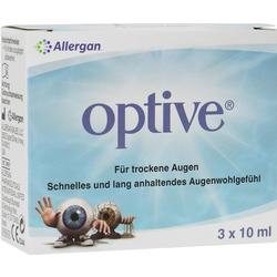 Optive Augentropfen-Packung für trockene Augen, sorgt für langanhaltendes Wohlgefühl.