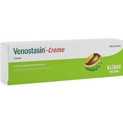 Weiße Verpackung einer Creme mit Kastanienbild und grüner Schrift.