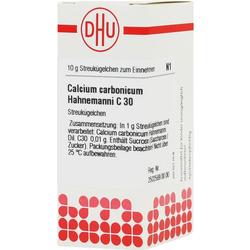 Eine Packung mit homöopathischen Streukügelchen.