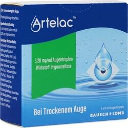 Packung Augentropfen von Artelac, die gegen trockene Augen helfen.