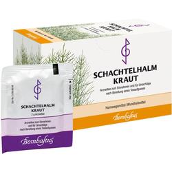 Eine Packung und ein Beutel Schachtelhalm-Kraut für Tee.